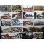 Postcards, Derbyshire, a collection of approx. 85 RP cards of Derbyshire inc. Alfreton (4), Bath