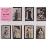 Cigarette cards, South America, La Mutua, Beauties 'M' size, 58 photographic cards, (fair/gd)