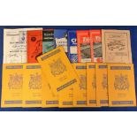 Football programmes, Leeds Utd, 17 home & away programmes, mostly 1950's, homes inc. v Leicester