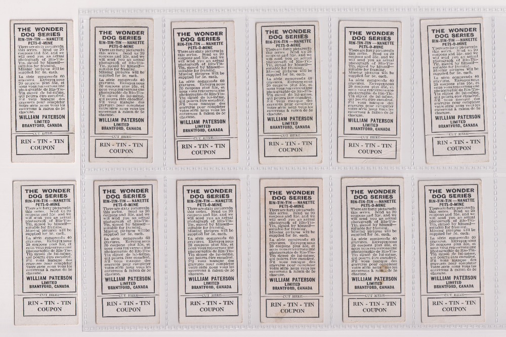 Trade cards, Canada, William Paterson, The Wonder Dog Series (12/40) (all with coupons attached, - Image 2 of 2