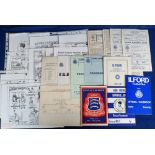 Football, Ilford selection, 1950's/70's including handbooks 1957/8, 58/9, 71/2, 73/4, home