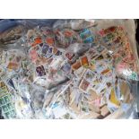 Stamps, Large collection of world kiloware, on and off paper, sorted in to countries beginning A-