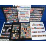 Stamps, Collection on album sheets and display cards including much GB mint and used, commonwealth