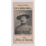 Cigarette card, Lambert & Butler, Colonel R.S.S. Baden-Powell, The King of Scouts (gd) (1)