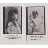 Cigarette cards, Redford's, Actresses, 'BLARM'. Two type cards, E, d'Alencon & Mitzi-Dalti (gd) (2)