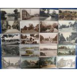 Postcards, Hampshire, a collection of 103 (RP's, 42, printed 61) cards including Aldershot,