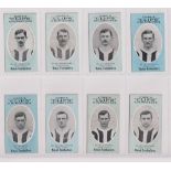 Cigarette cards, Cope's, Noted Footballers (Clips, 120 Subjects), Notts County, 8 cards, nos 28, 29,