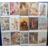 Postcards, Fairies, a collection of 25 artist-drawn cards, various artists inc. Cloke, Wheeler, &