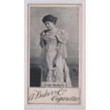 Cigarette card, A. Baker & Co, Actresses, 'P' size, type card, Hilda Hanbury, 125mm x 66mm (gd) (1)