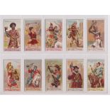 Cigarette cards, USA, Allen & Ginter, Arms of All Nations (set, 50 cards) (3 with rubber stamps