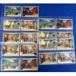 Trade cards, Liebig, The Story of Gas, ref S1118, all three different language sets, Italian,