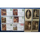 Postcards, advertising, 21 cards, 9 UK product adverts for Fry's chocolate inc. 'Examination' little
