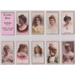 Cigarette cards, USA, Kinney, Actresses, (set, 49/50 cards) (4 with ink numbers to backs, one with