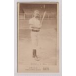 Cigarette card, USA, Chas. Gross & Co (Kalamazoo Bats), Baseball Players 'L' size, 100mm x 58mm,