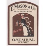 Beer label, E Mason & Co, Maidstone, Oatmeal Stout, rectangular arched top 68mm high, (vg) (1)