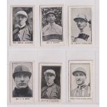 Trade cards, Horse Racing, Anon, Bunsen, Famous Figures Series, 6 cards, no 500 Frank Bullock, 504