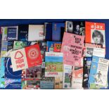 Football programmes, mostly British Clubs in Europe, a collection of approx. 60 programmes, mostly