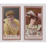Cigarette cards, Churchman's, Actresses, FROGA A & FROGA B, 2 type cards, Agnes Huntington &