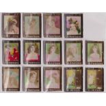 Cigarette cards, South America, La Americana, Photo Series, Beauties, Series B, 4 cards & Series