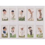 Cigarette cards, Churchman's, Men of the Moment in Sport (set, 50 cards, standard size), inc.