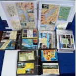 Postcards, Maps, a large collection in 4 modern albums of approx. 690 mainly modern map cards inc.