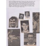 Football autographs, Burnley FC, a collection of signed 1950's/60's magazine picture cut-outs,