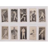 Trade cards, Boys Magazine, Famous Cricketers (set, 10 cards), inc. Baden Powell (gd)