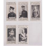 Cigarette cards, Clarke's, Boer War Celebrities, 5 cards, Lieut. Gen. John D. French, Maj. Gen.