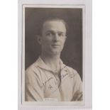 Cigarette card / Autograph, Jones Bros, Tottenham Footballers, postcard, F. Walden signed in ink