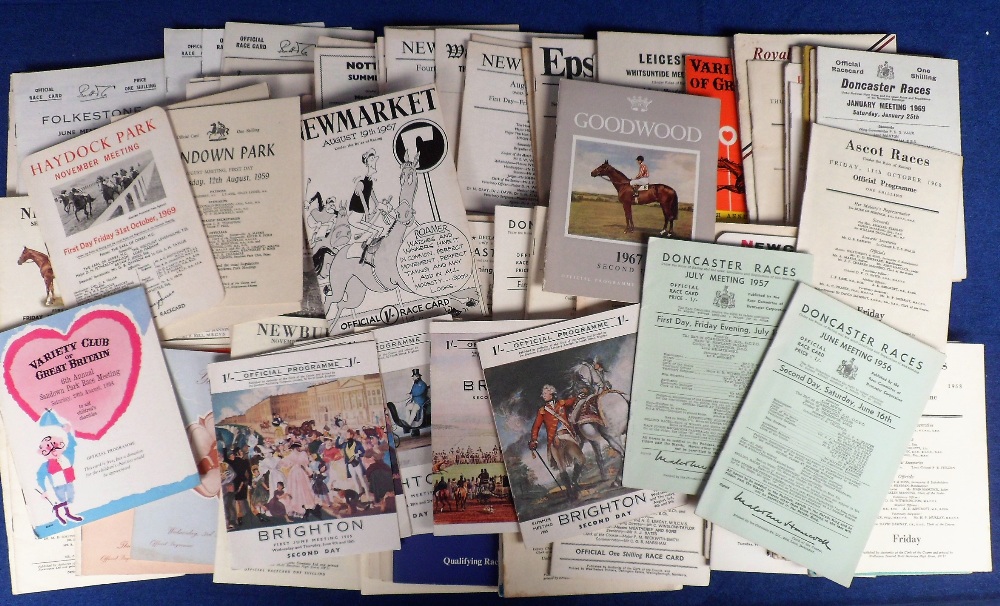 Horse Racing, Racecards, a collection of approx. 120 Flat Racing cards, all 1950's/60's, many