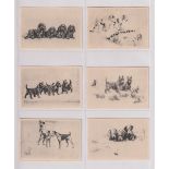 Cigarette cards, Lambert & Butler, Overseas, Etchings (Dogs), 'L' size, (set 26 cards), (no 26