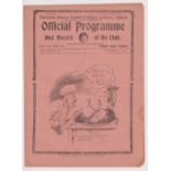 Football programme, Tottenham Hotspur v Reading 25 Dec 1928, Division 2 (sl crease o/w gd/vg)