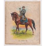 Tobacco silk, ATC, Generals, 'E' size, type, no 198, Gen. Robert E. Lee (some paper adhesion to
