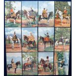 Postcards, Paul Brinklow Gale and Polden Collection, a set of 12 Military Drum Horses published