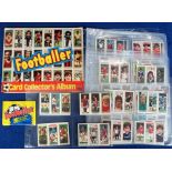 Trade cards, Topps, Footballers (Blue back), 1981, 'X' size, set of 65 cards in uncut blocks of