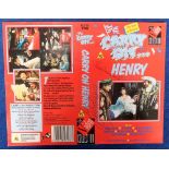 Autographs, CARRY ON - A colour VHS video sleeve for the comedy film Carry On Henry individually