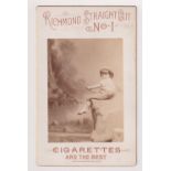 Advertising card, USA, Allen & Ginter, cabinet size advertising card, white surround, showing