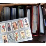 Cigarette & trade cards, large number of cards (100s) contained in 7 modern albums, sets, part