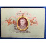 Ephemera, U.S.A. Portfolio for Worlds Fair Booklet, Chicago 1893, with 14 chromolithographed