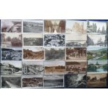 Postcards, Yorkshire, a selection of 100+ cards, (RP's 60, printed 42) inc. villages, towns, cities,