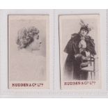 Cigarette cards, Hudden's, Beauties, 'HUMPS' (Orange backs), two type cards, ref H222, pictures