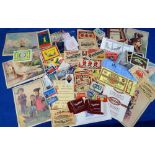 Advertising, Match Box Labels, Cigarette Packets, to include 100s paper labels featuring aviation,