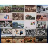 Postcards, Ethnic, a collection of approx. 80 cards, RP's & printed showing people from Europe, Asia