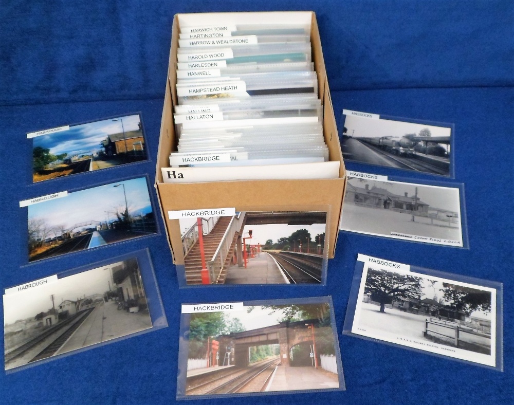 Photographs/Postcards, Rail, a collection of approx. 280 images of UK stations arranged