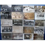 Postcards, Social History, a collection of approx. 70 RP's inc. events, school groups, sports teams,