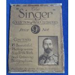 Trade cards, Singer, 'The Singer Collection of War Celebrities', set of 16 large sepia images