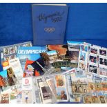 Olympics, a mixed selection of items 1930's onwards, inc. German Cigarette card album issued by