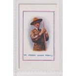 Cigarette card, J M Brown, Army Pictures, Cartoons etc, type card, 'Sir Robert Baden Powell' (slight