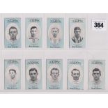 Cigarette cards, Cope's, Noted Footballers (Clips, 282 Subjects), Fulham, 9 cards, nos 247-255 (