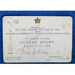 1893 Royal Wedding Invitation, His Royal Highness The Duke Of York with Her Serene Highness The